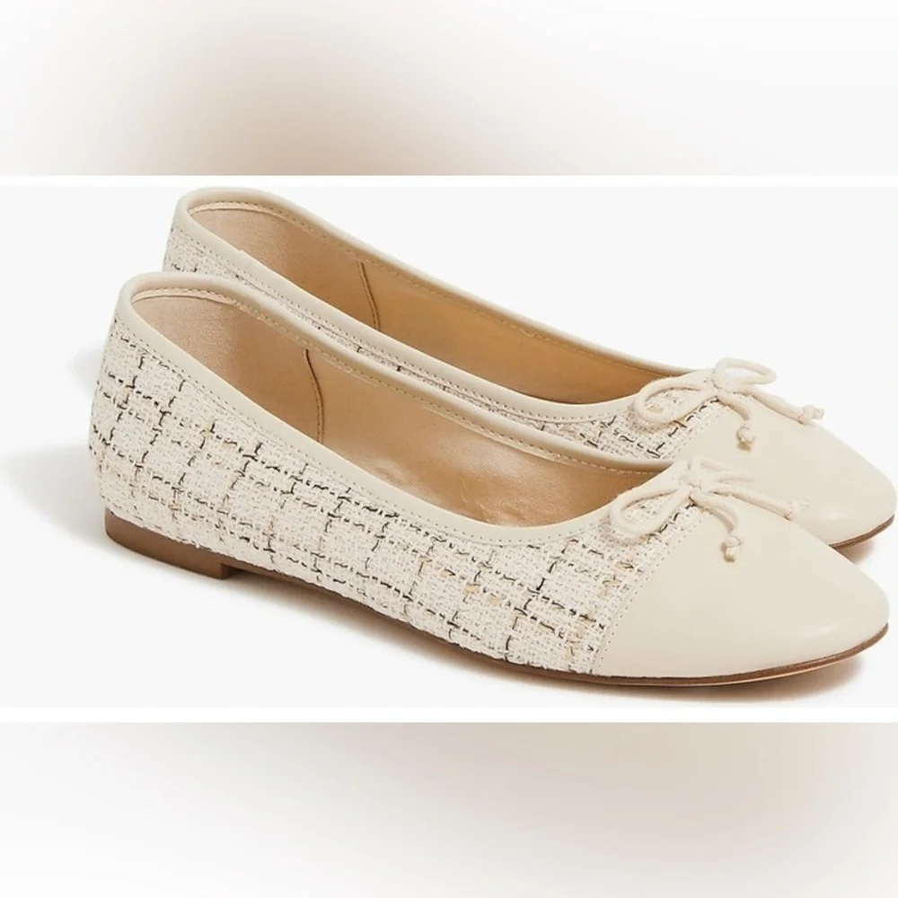 J.Crew Women's Tweed Ballet Flats, Size 7.5